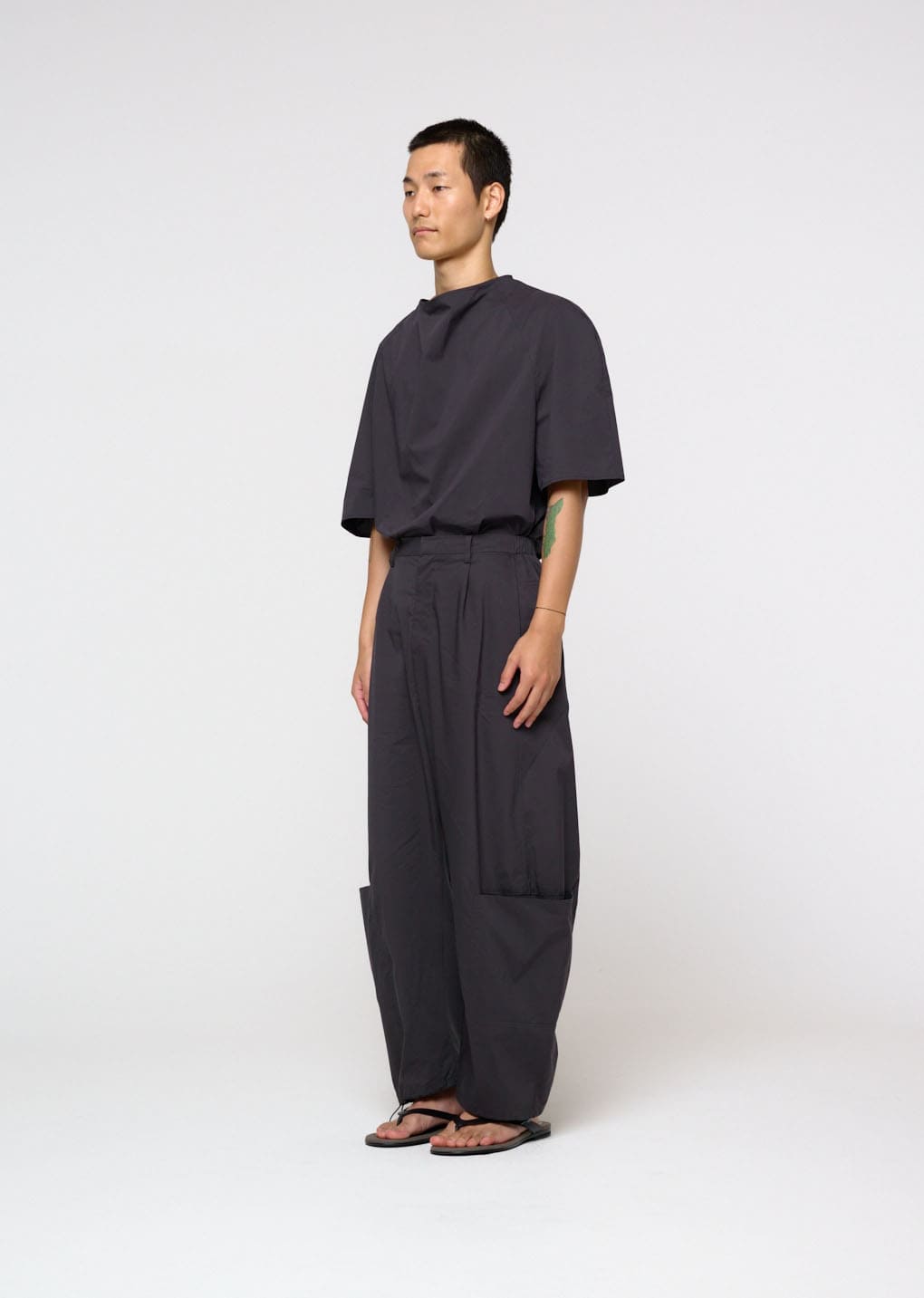 Amomento - Raglan Cowl Neck Top (Charcoal) product image 3 | TRAB K-Fashion Australia