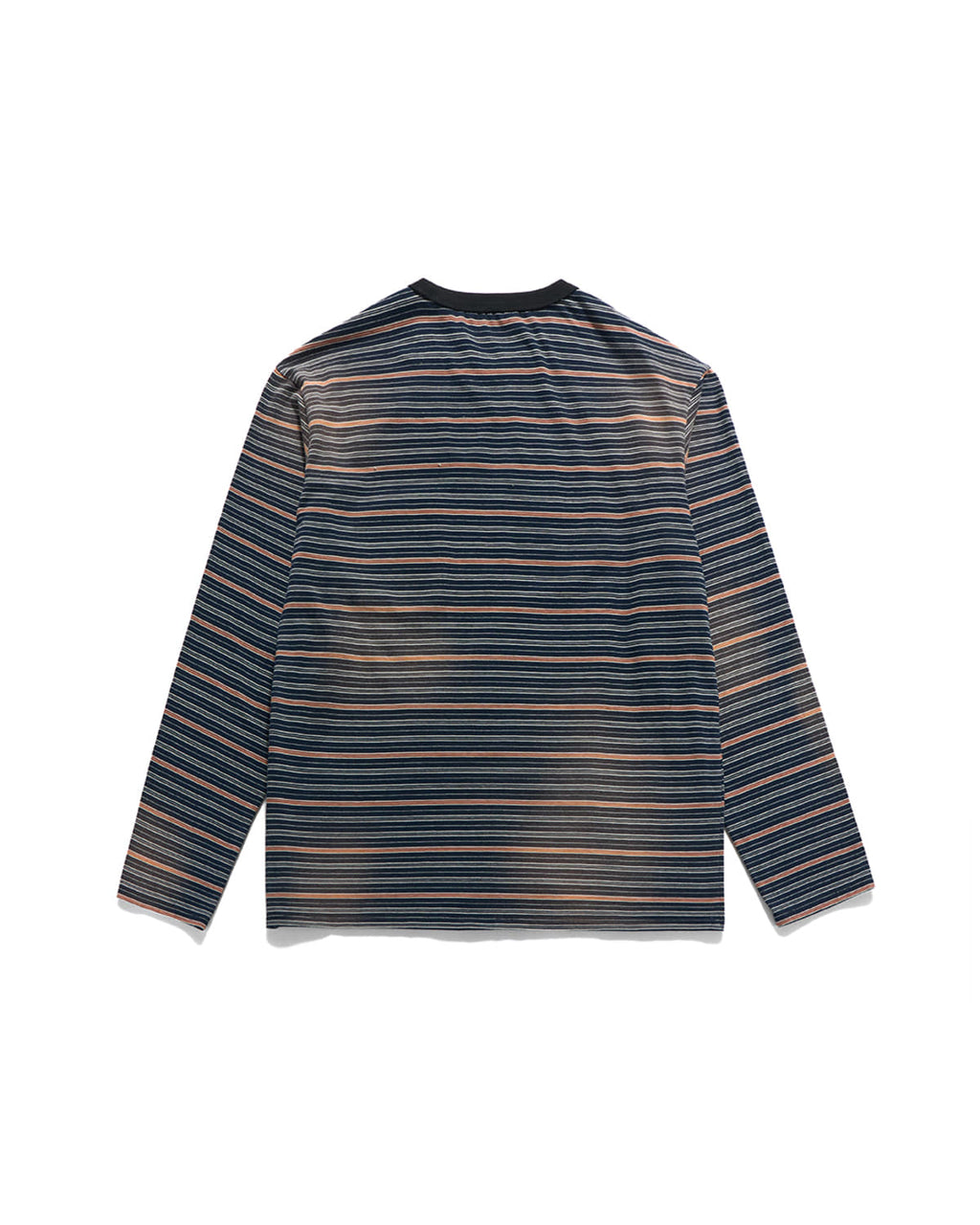 Eastlogue - Bleached Stripe L.s T-shirts (Navy & Brown Stripe) product image 2 | TRAB K-Fashion Australia