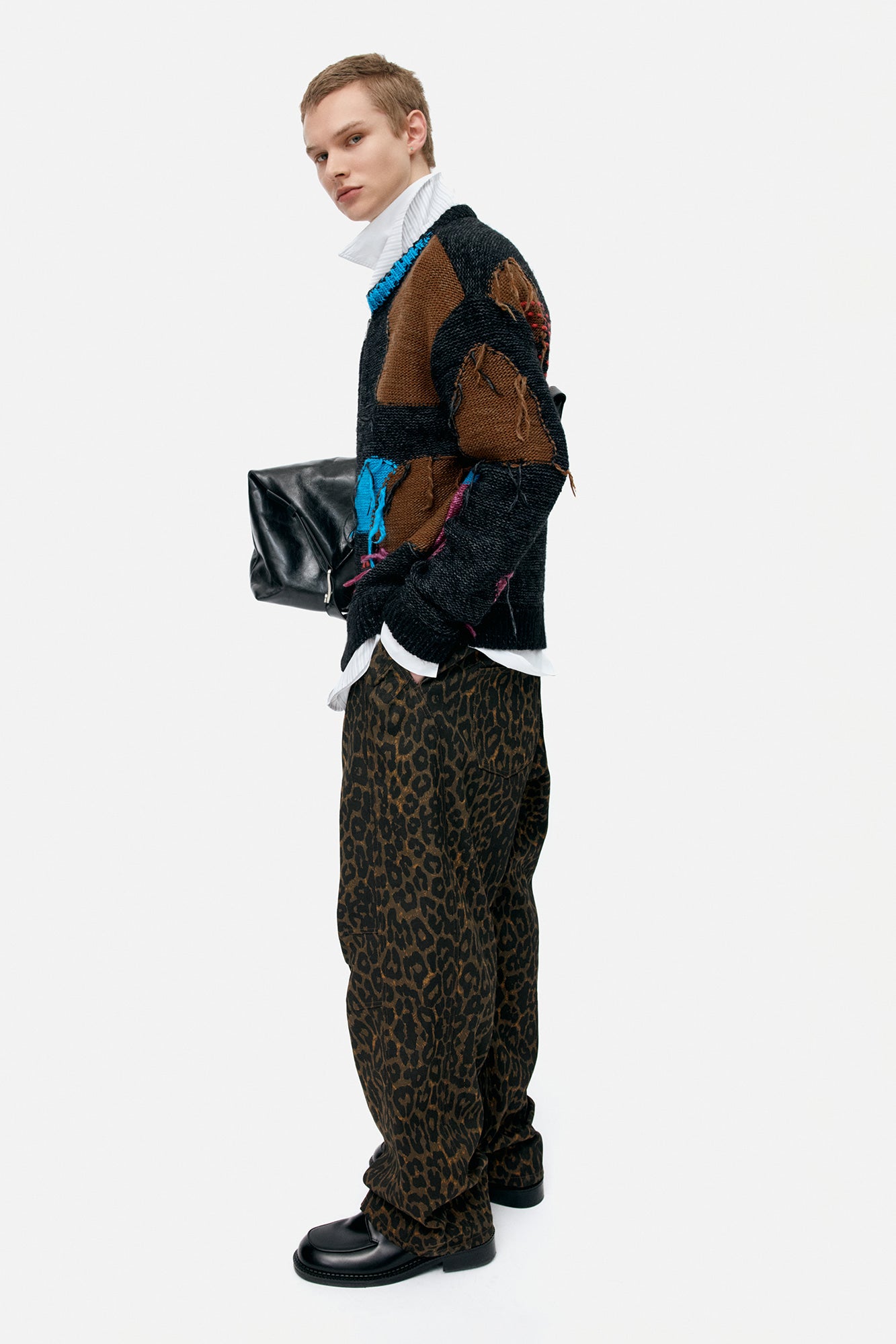 Andersson Bell - Crossover Carpenter Wide-Leg Jeans (Khaki) product image 8 | TRAB K-Fashion Australia