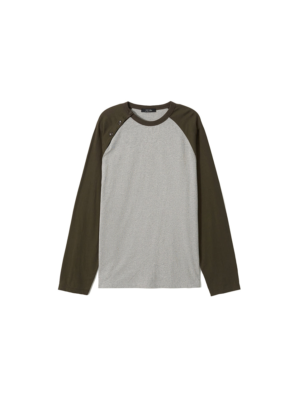 Kijun - Button Open Raglan Tee (Khaki Brown) product image 8 | TRAB K-Fashion Australia