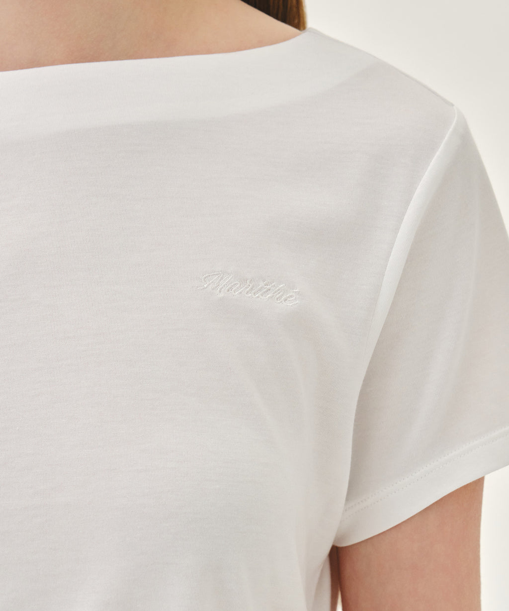 Marithe & Francois Girbaud - Waist Shirring Tee (White) product image 4 | TRAB K-Fashion Australia