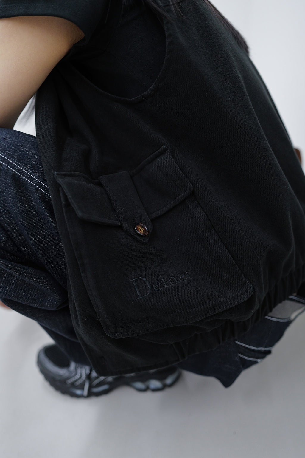 Deinet - Deinet Multi Pocket Cotton Vest (Black) product image 9 | TRAB K-Fashion Australia