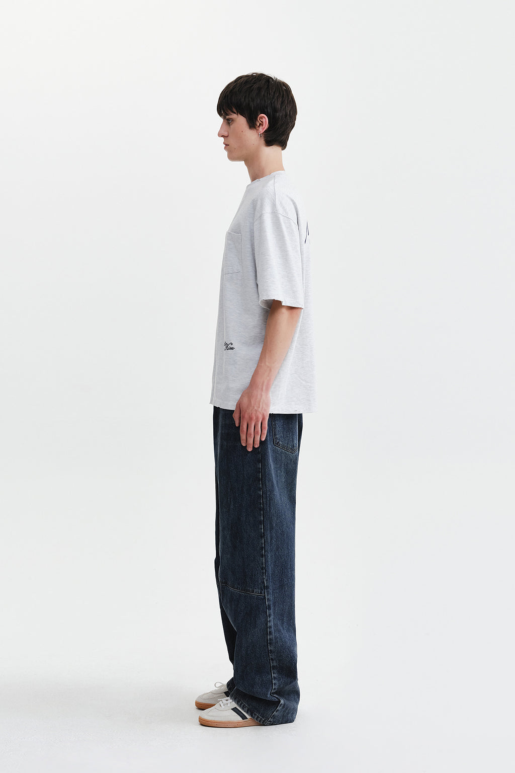 Matin Kim - Curved Seam Straight Denim Pants (Blue) product image 8 | TRAB K-Fashion Australia