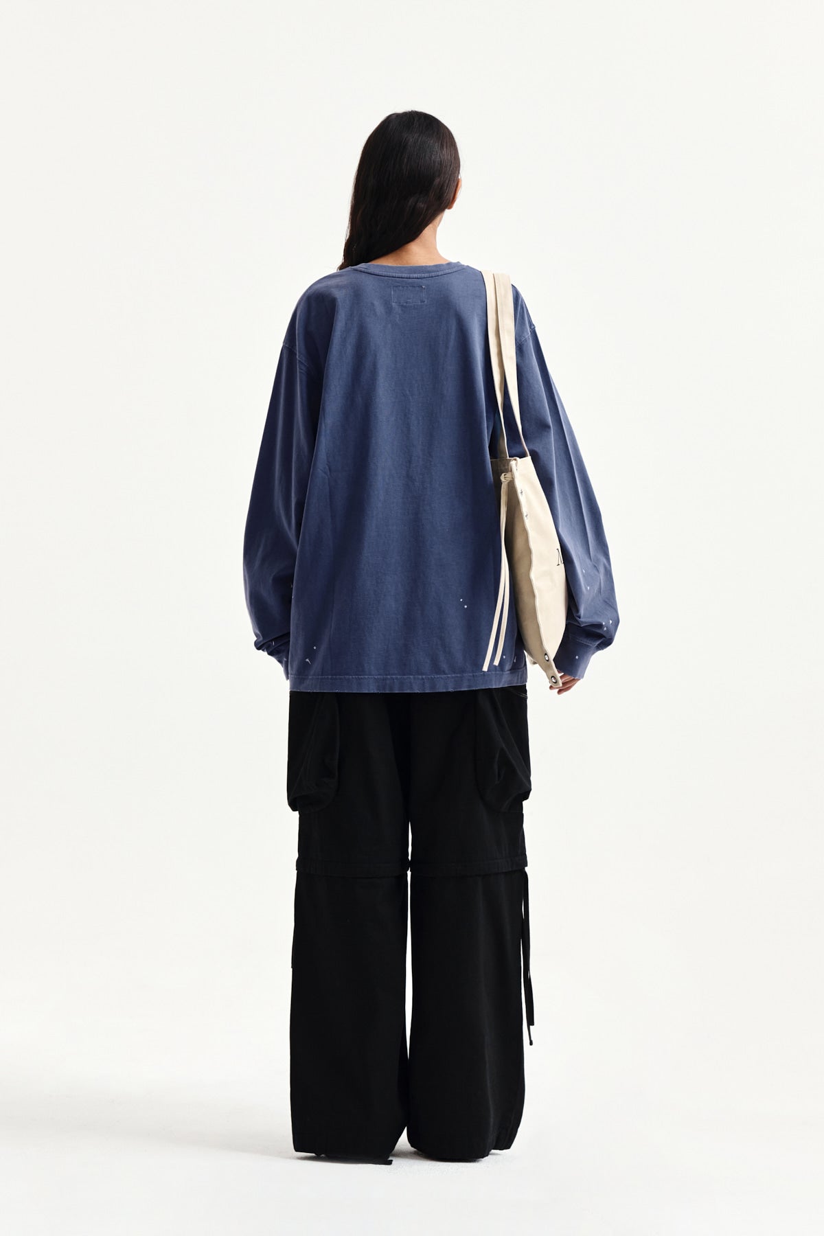 Matin Kim - Vintage Washed Logo Top (Smoke Blue) product image 7 | TRAB K-Fashion Australia