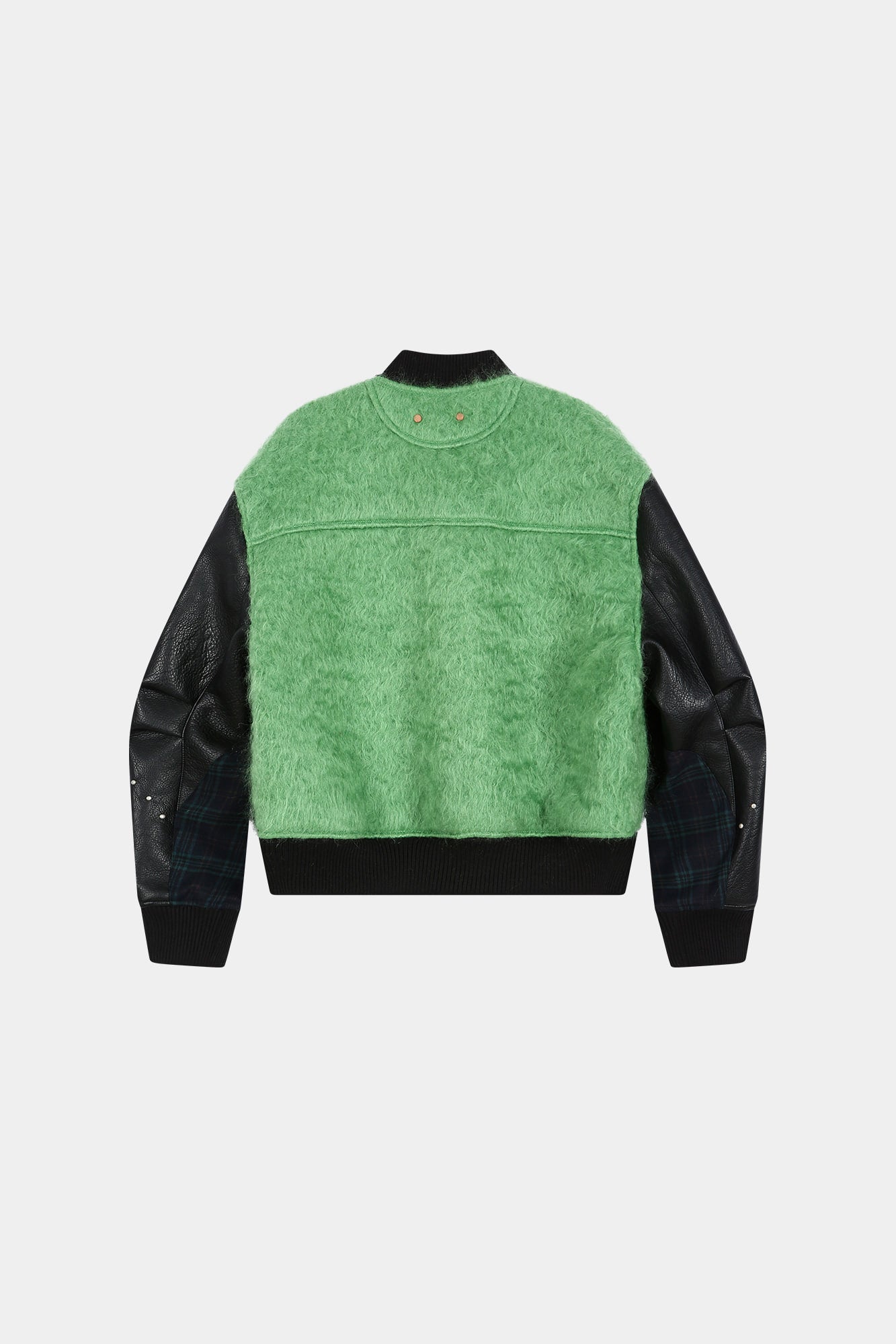 Andersson Bell - Lawn Hairy Wool Varsity Jacket (lichen Green) (Lichen Green) product image 10 | TRAB K-Fashion Australia