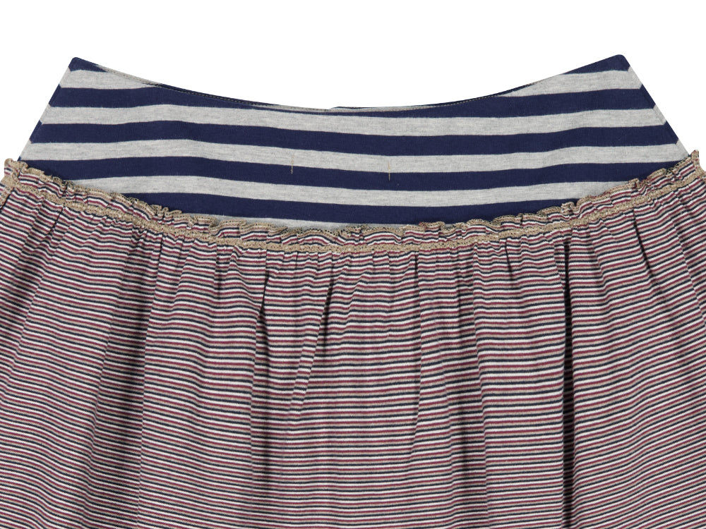 Coyseio - Colored Stripe Midi Skirt (Grey Beige) product image 16 | TRAB K-Fashion Australia