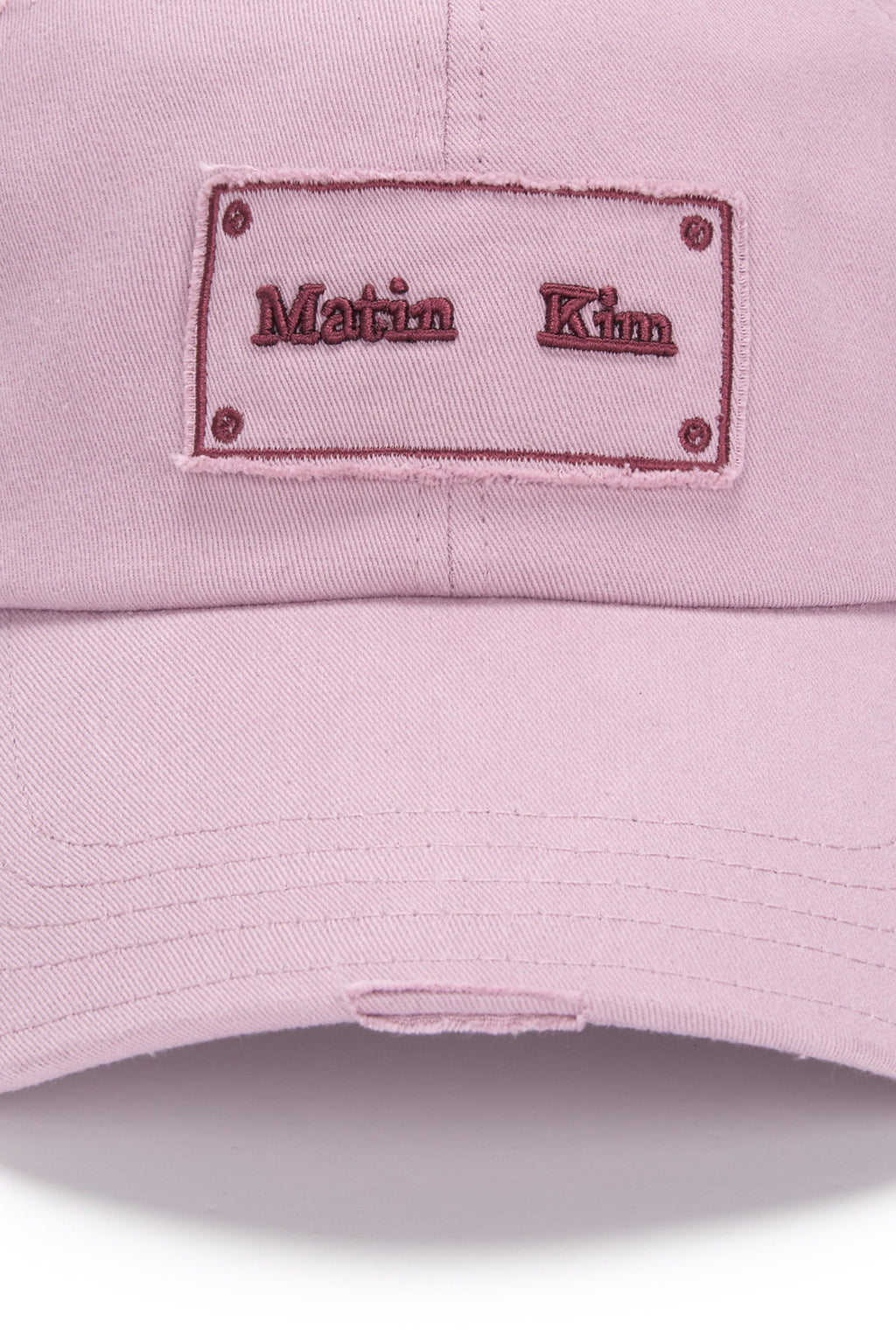 Matin Kim - Square Logo Cutout Ball Cap (Pink) product image 4 | TRAB K-Fashion Australia