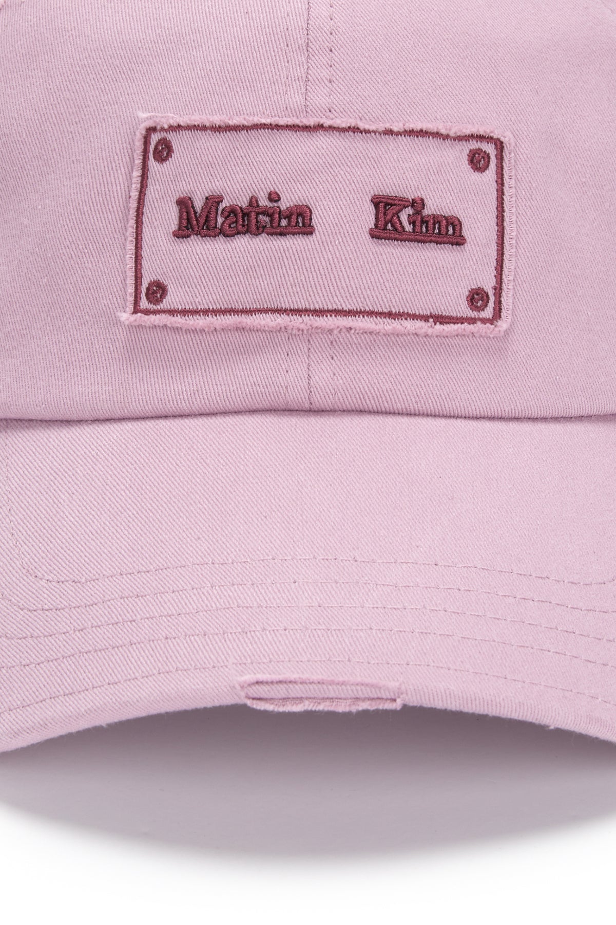 Matin Kim - Square Logo Cutout Ball Cap (Pink) product image 4 | TRAB K-Fashion Australia