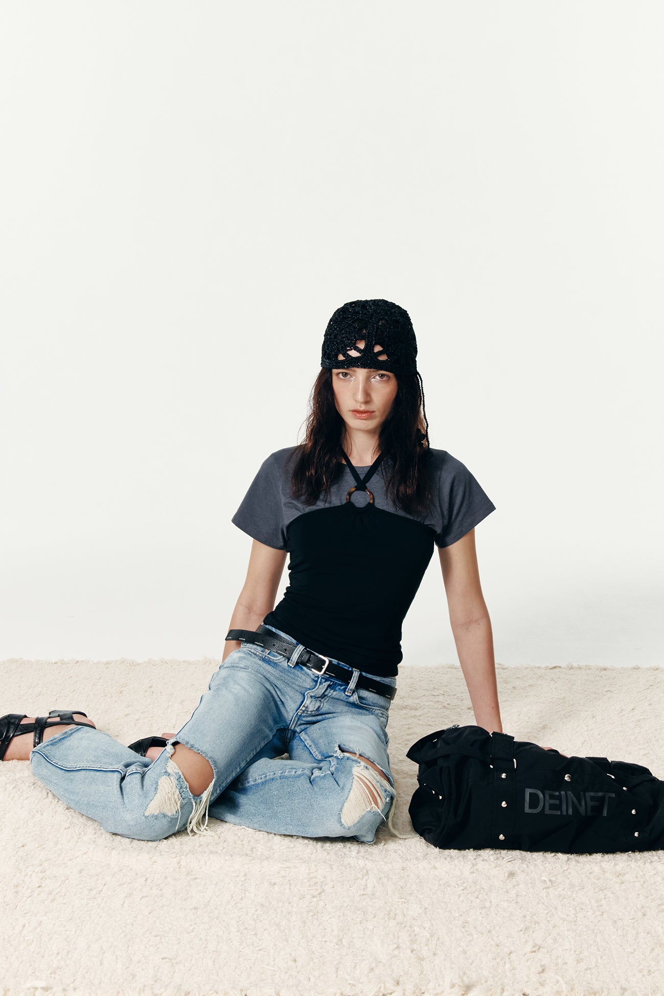 Deinet - Logo Duffle Bag (Black) product image 2 | TRAB K-Fashion Australia