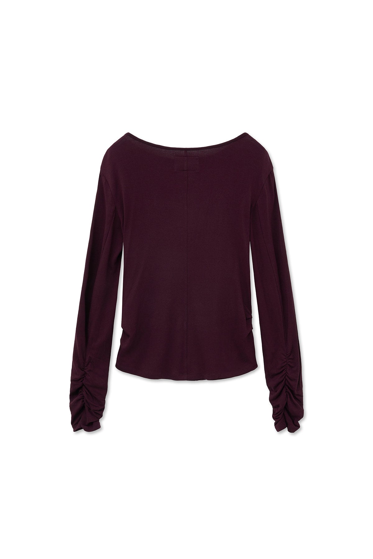Matin Kim - Henly Neck Shirring Top (Burgundy) product image 2 | TRAB K-Fashion Australia