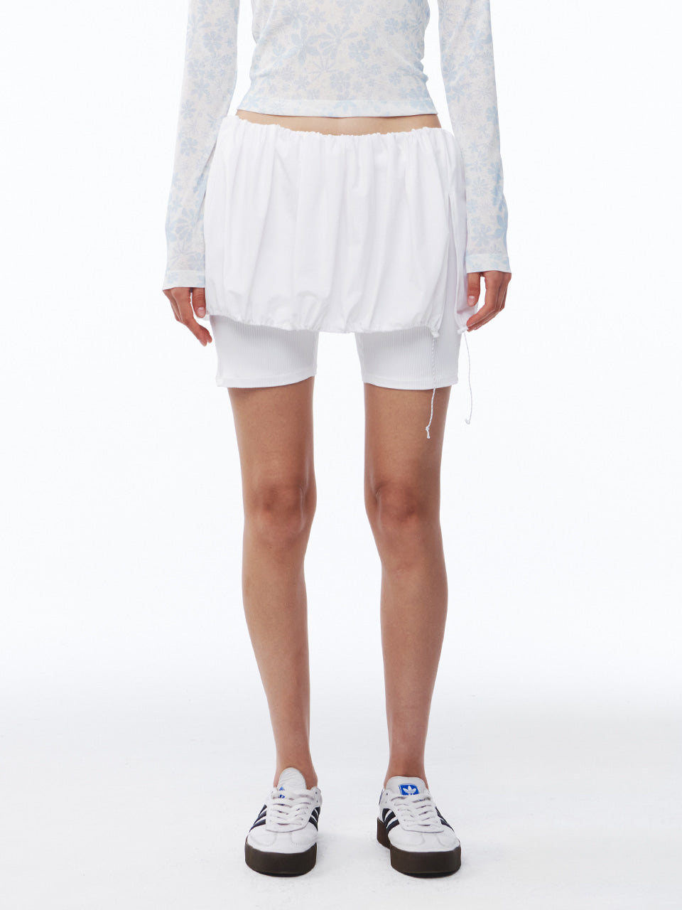 Kijun - Puff Layered Shorts (Off-White) product image 1 | TRAB K-Fashion Australia