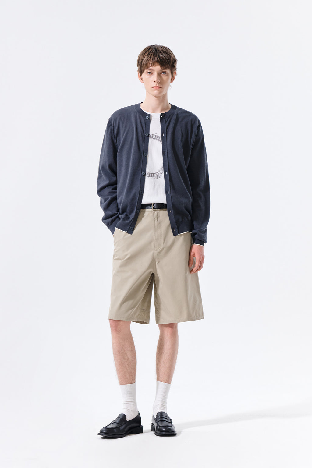 Matin Kim - Curved Seam Bermuda Pants (Beige) product image 10 | TRAB K-Fashion Australia