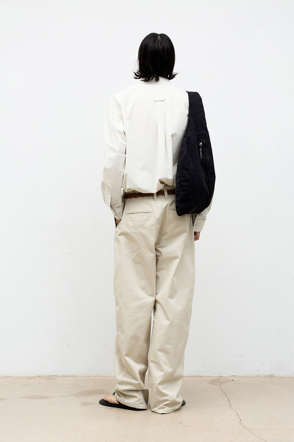 Coor - One-Pocket Garment Cotton Washed Shirt (Light Beige) product image 4 | TRAB K-Fashion Australia