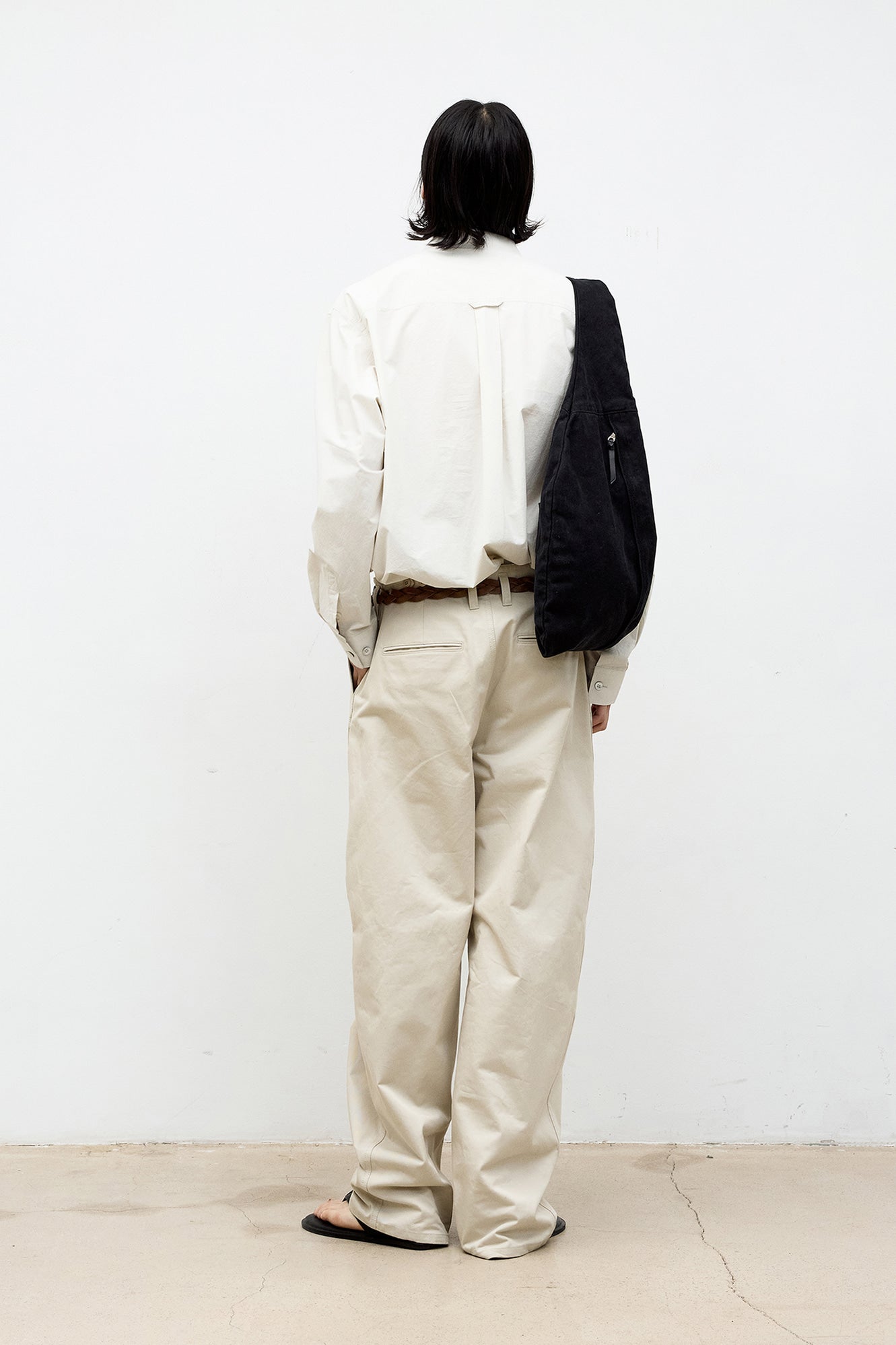 Coor - One-Pocket Garment Cotton Washed Shirt (Light Beige) product image 4 | TRAB K-Fashion Australia