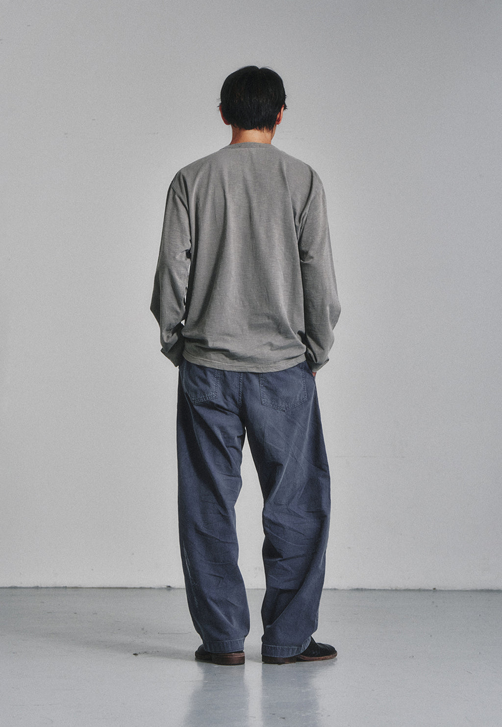 Art if acts - Garment Dyed Curved Fatigue Trousers (French Blue) product image 4 | TRAB K-Fashion Australia