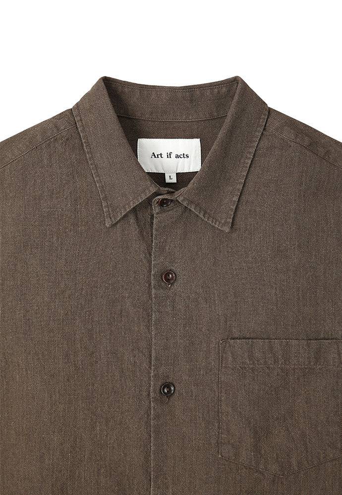 Art if acts - Washed Linen Shirt (Wood) product image 8 | TRAB K-Fashion Australia