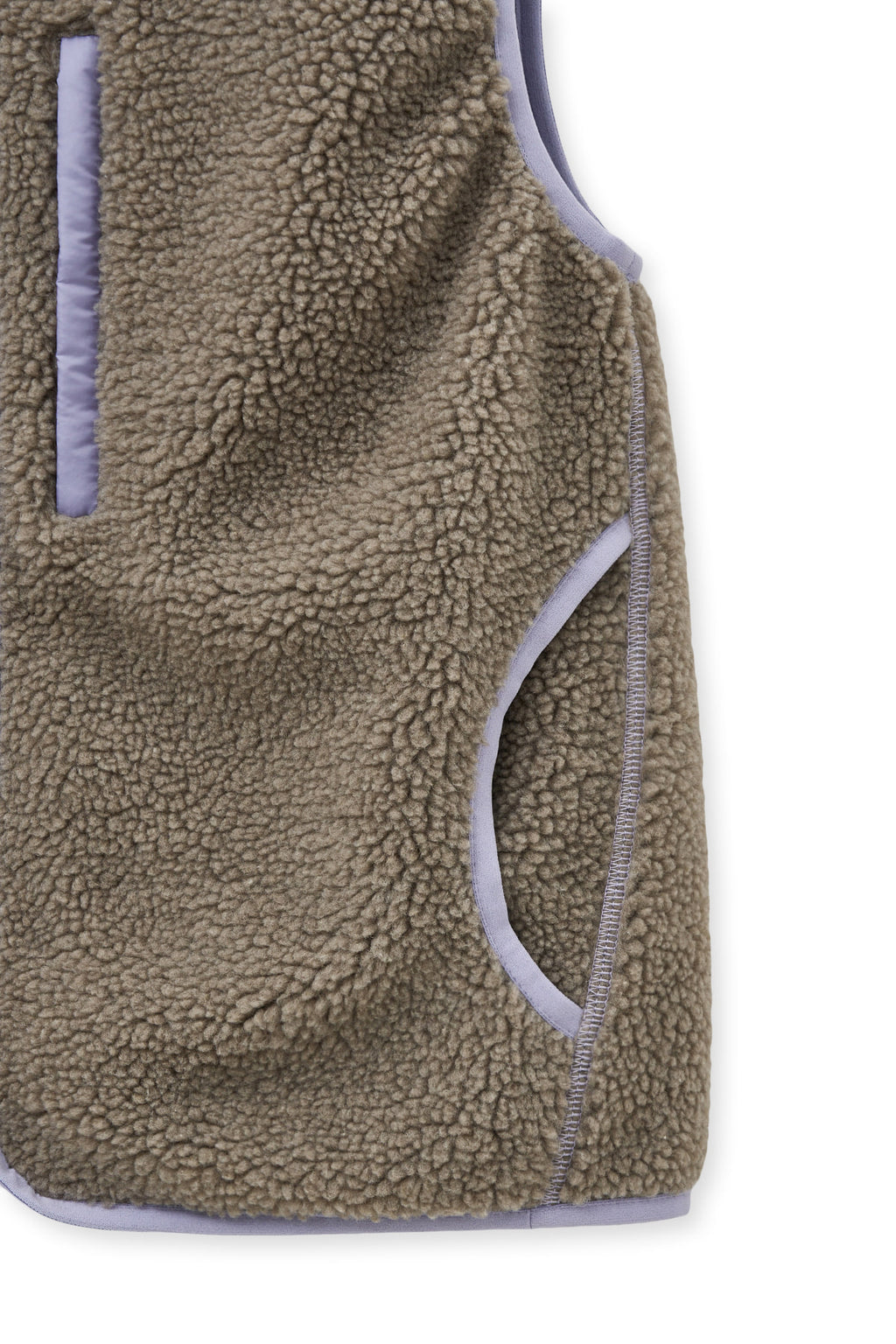 Matin Kim - Fleece Hoody Vest (Grey) product image 5 | TRAB K-Fashion Australia