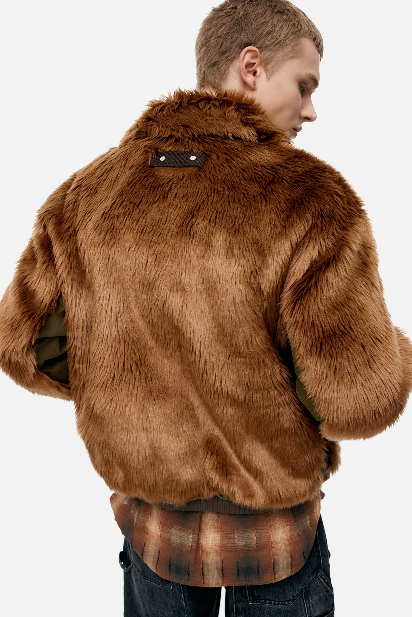 Andersson Bell - Unisex Flight Fur Bomber Jacket (Brown) product image 6 | TRAB K-Fashion Australia