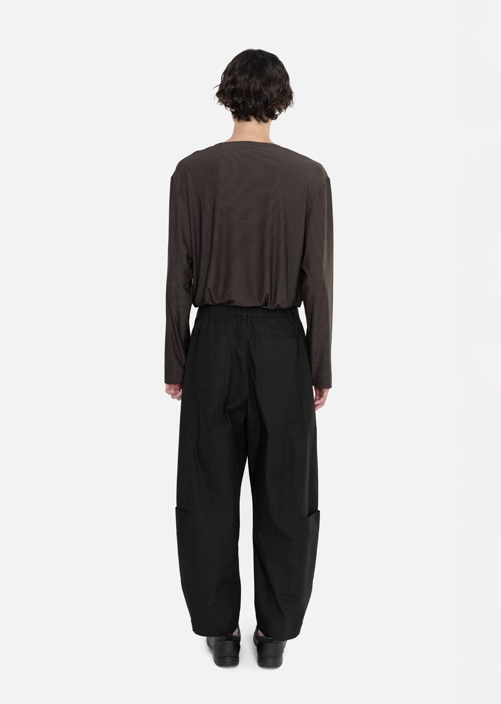 Amomento - Stripe Boat Neck Long Sleeve (Dark Brown) product image 4 | TRAB K-Fashion Australia