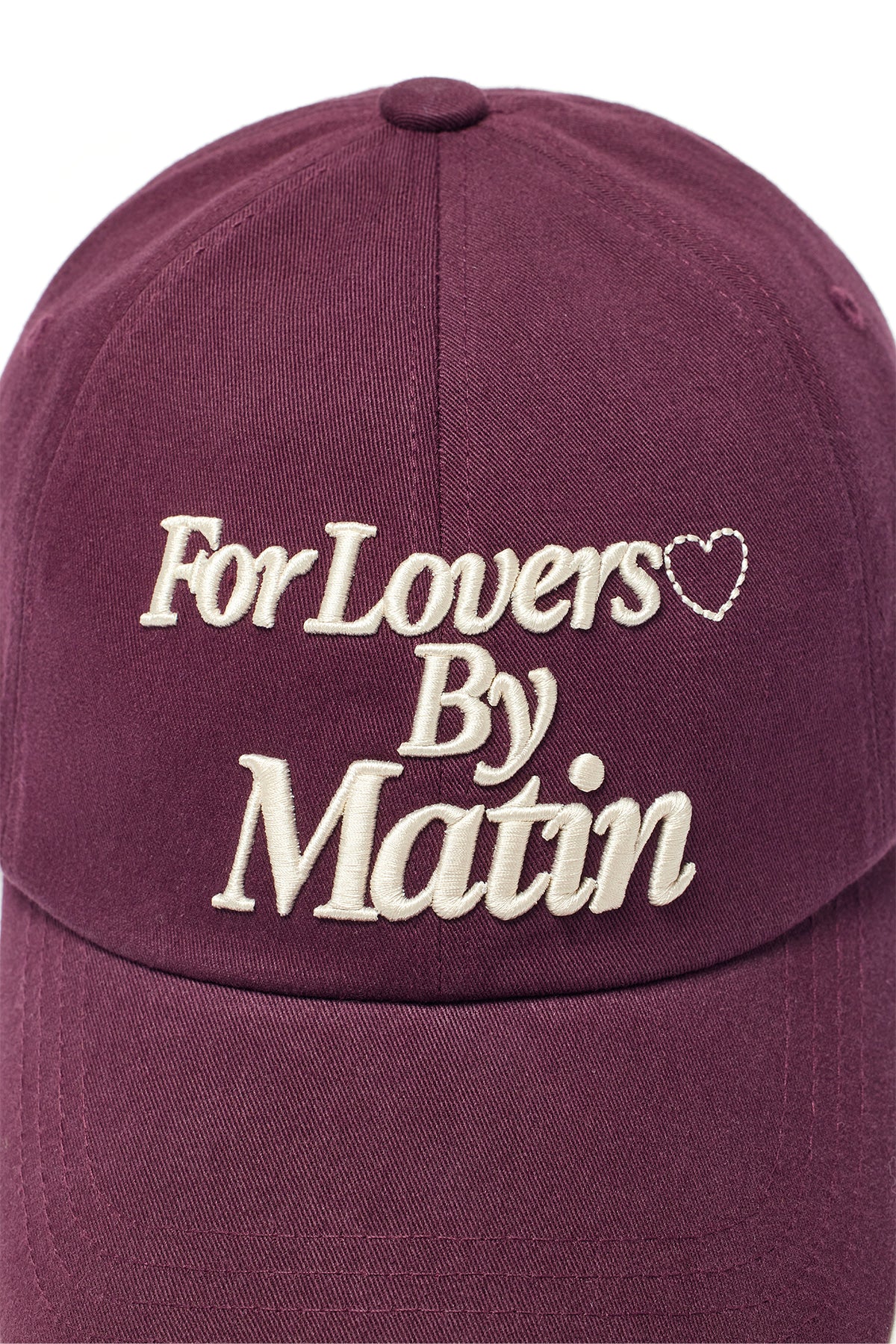 Matin Kim - For Lovers Logo Point Ball Cap (Burgundy) product image 4 | TRAB K-Fashion Australia