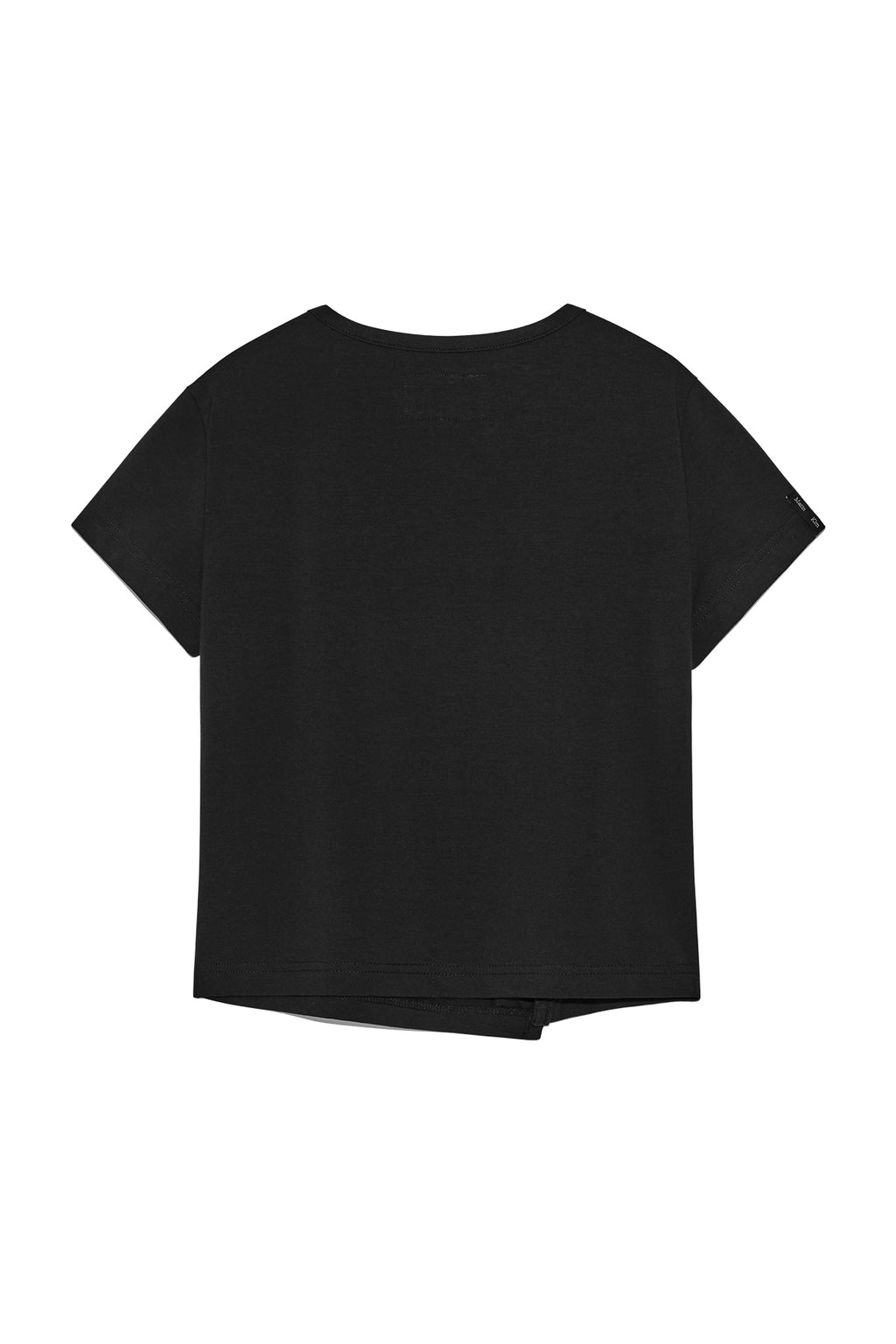 Matin Kim - Slit Button Point Crop Top (Black) product image 2 | TRAB K-Fashion Australia