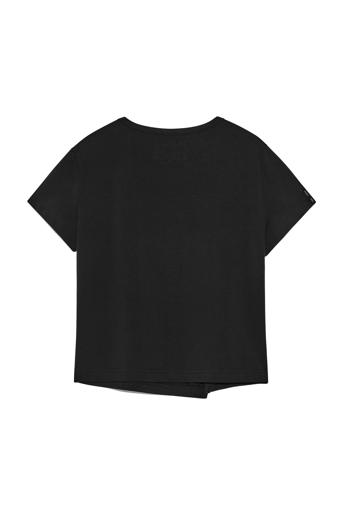Matin Kim - Slit Button Point Crop Top (Black) product image 2 | TRAB K-Fashion Australia