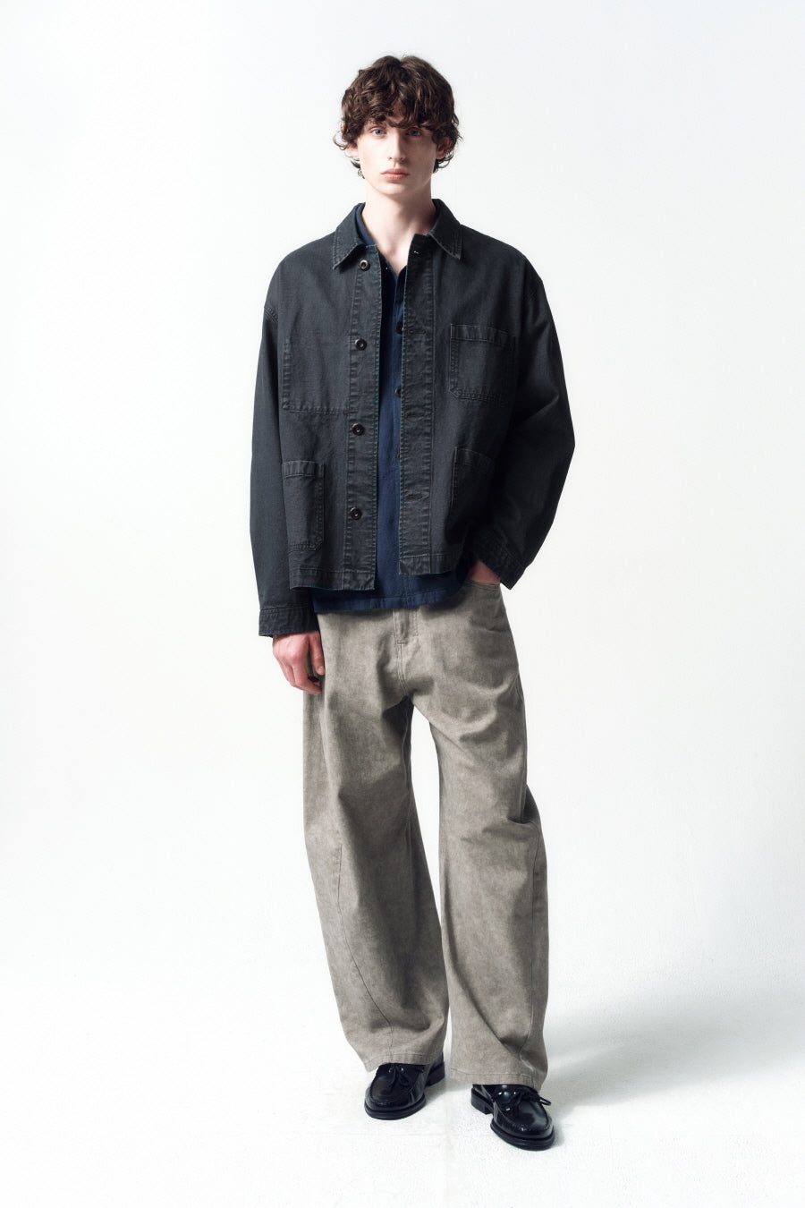 Insilence - Smudge Curved Pants (Taupe Beige) product image 4 | TRAB K-Fashion Australia