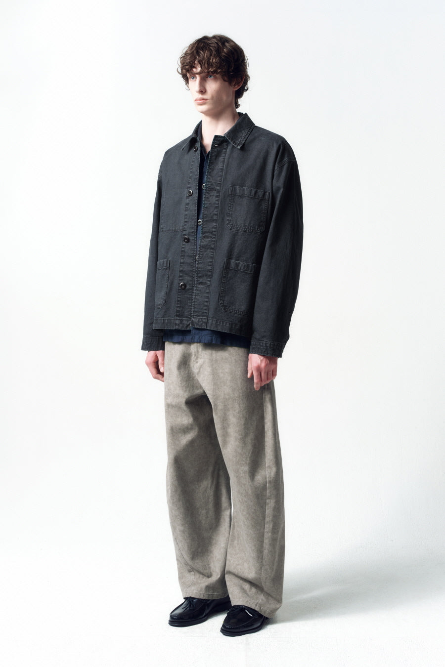 Insilence - Smudge Curved Pants (Taupe Beige) product image 2 | TRAB K-Fashion Australia