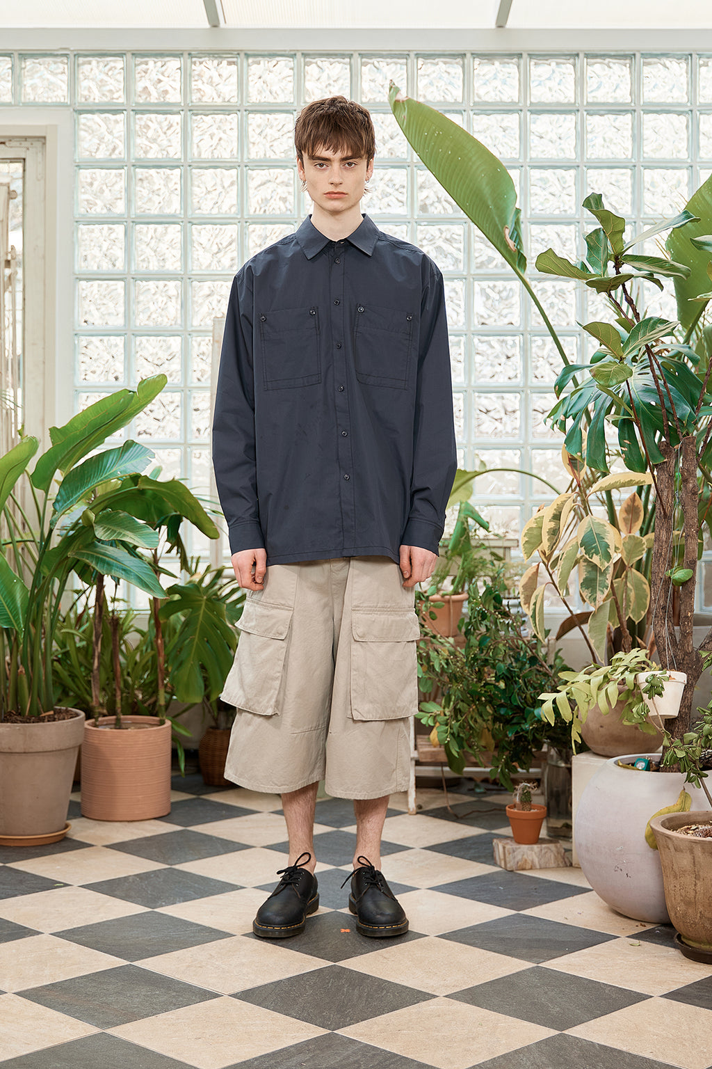 Matin Kim - Pocket Foldover Shirt (Charcoal) product image 14 | TRAB K-Fashion Australia