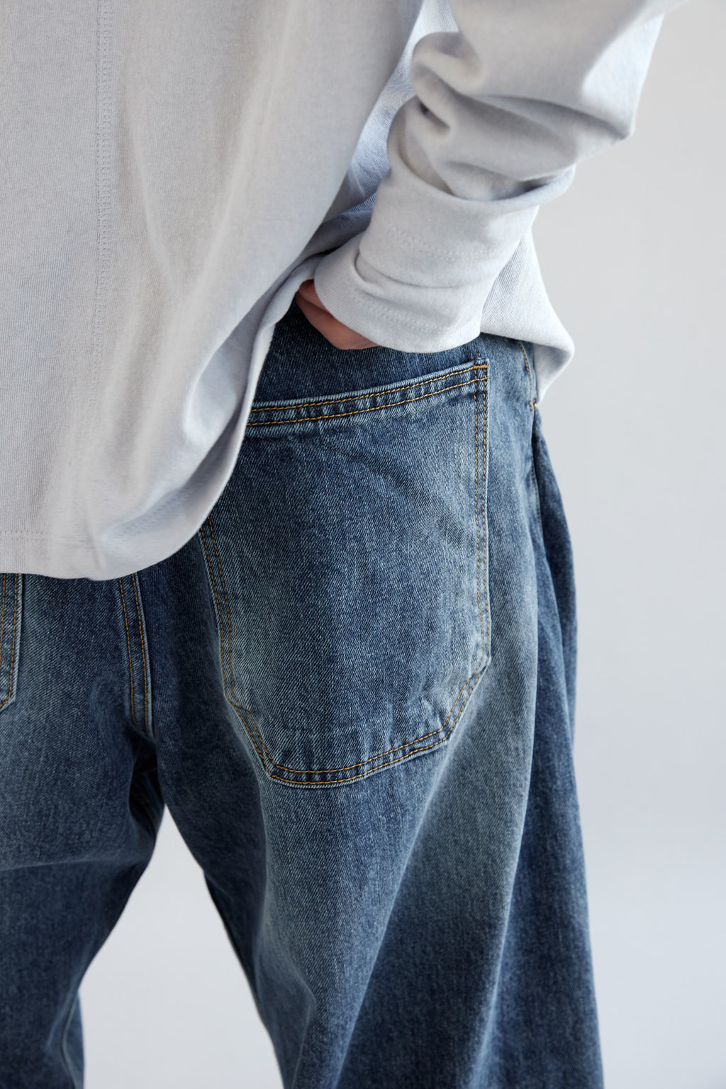 Hatchingroom - Wide Curve Jeans Washed (Blue) product image 15 | TRAB K-Fashion Australia