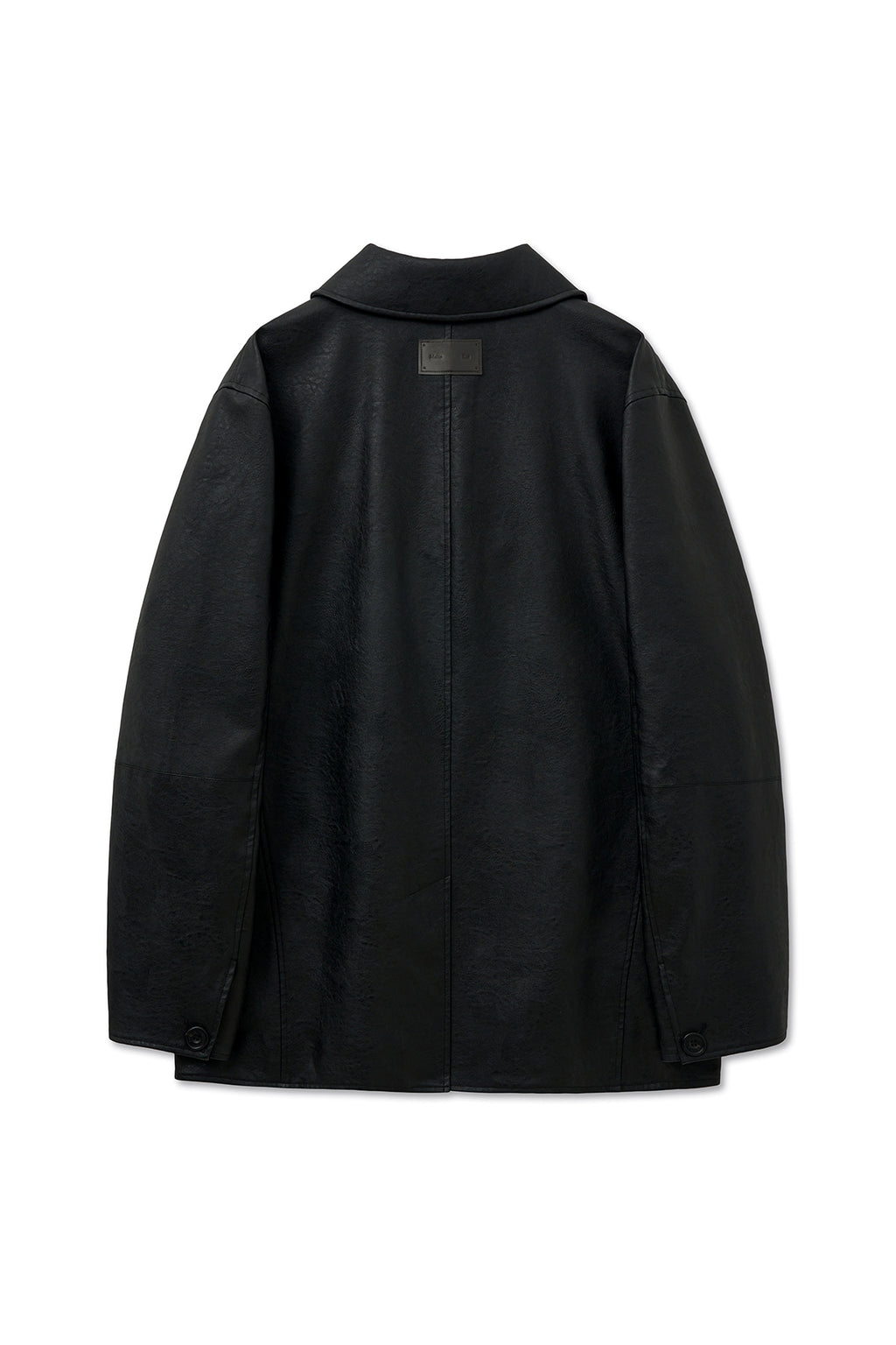 Matin Kim - Faux Leather Double Jacket (Black) product image 2 | TRAB K-Fashion Australia