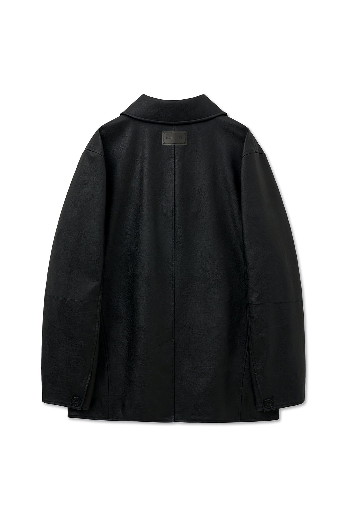 Matin Kim - Faux Leather Double Jacket (Black) product image 2 | TRAB K-Fashion Australia