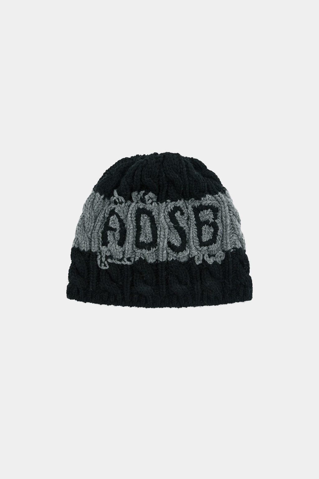 Andersson Bell - Unisex Adsb Cable Cashmere Beanie (black/grey) (Black/Grey) product image 7 | TRAB K-Fashion Australia