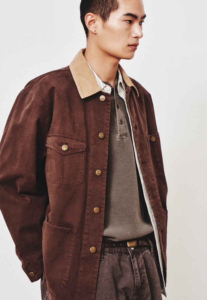 Art if acts - Garment Washed Chore Jacket (Vintage Brown) product image 7 | TRAB K-Fashion Australia