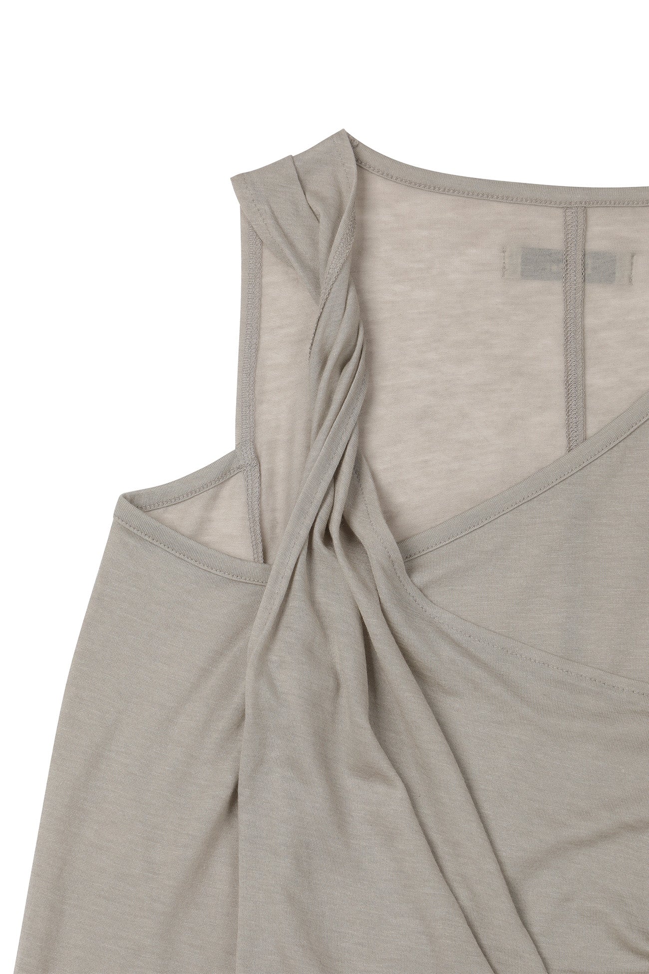 Deinet - One Shoulder Draped Asymmetric Top (Beige) product image 12 | TRAB K-Fashion Australia