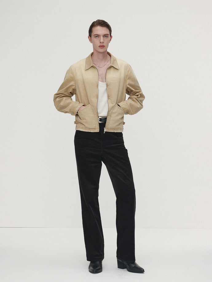 Tonywack - Garment-Dyed Cotton Distressed Mechanic Jacket (Faded Beige) product image 2 | TRAB K-Fashion Australia