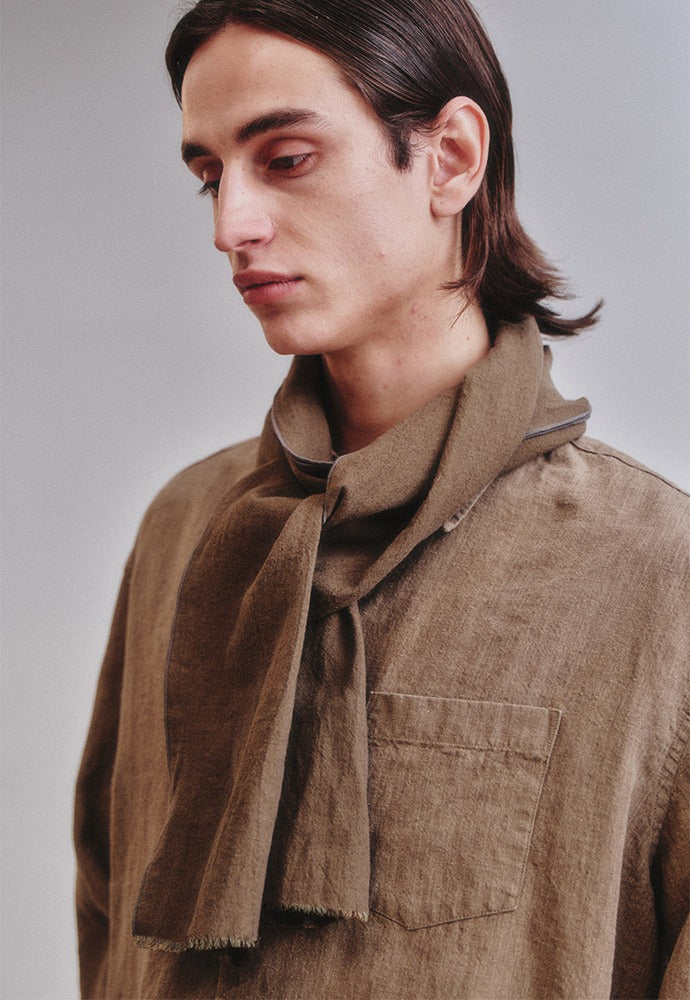 Art if acts - Linen Muffler (Olive) product image 1 | TRAB K-Fashion Australia