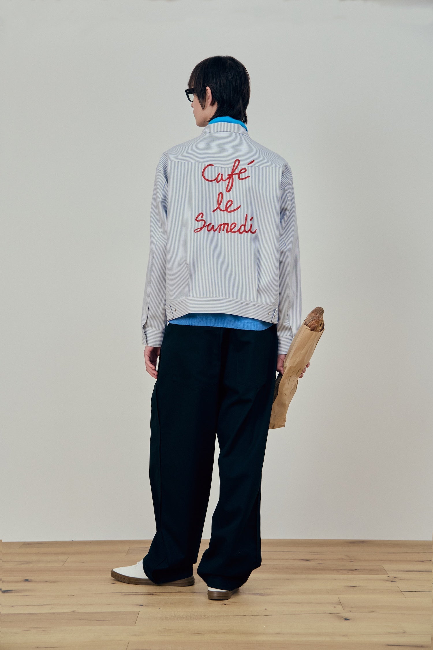 Stu - Embroidery Stripe Jacket Sky (Blue) product image 11 | TRAB K-Fashion Australia