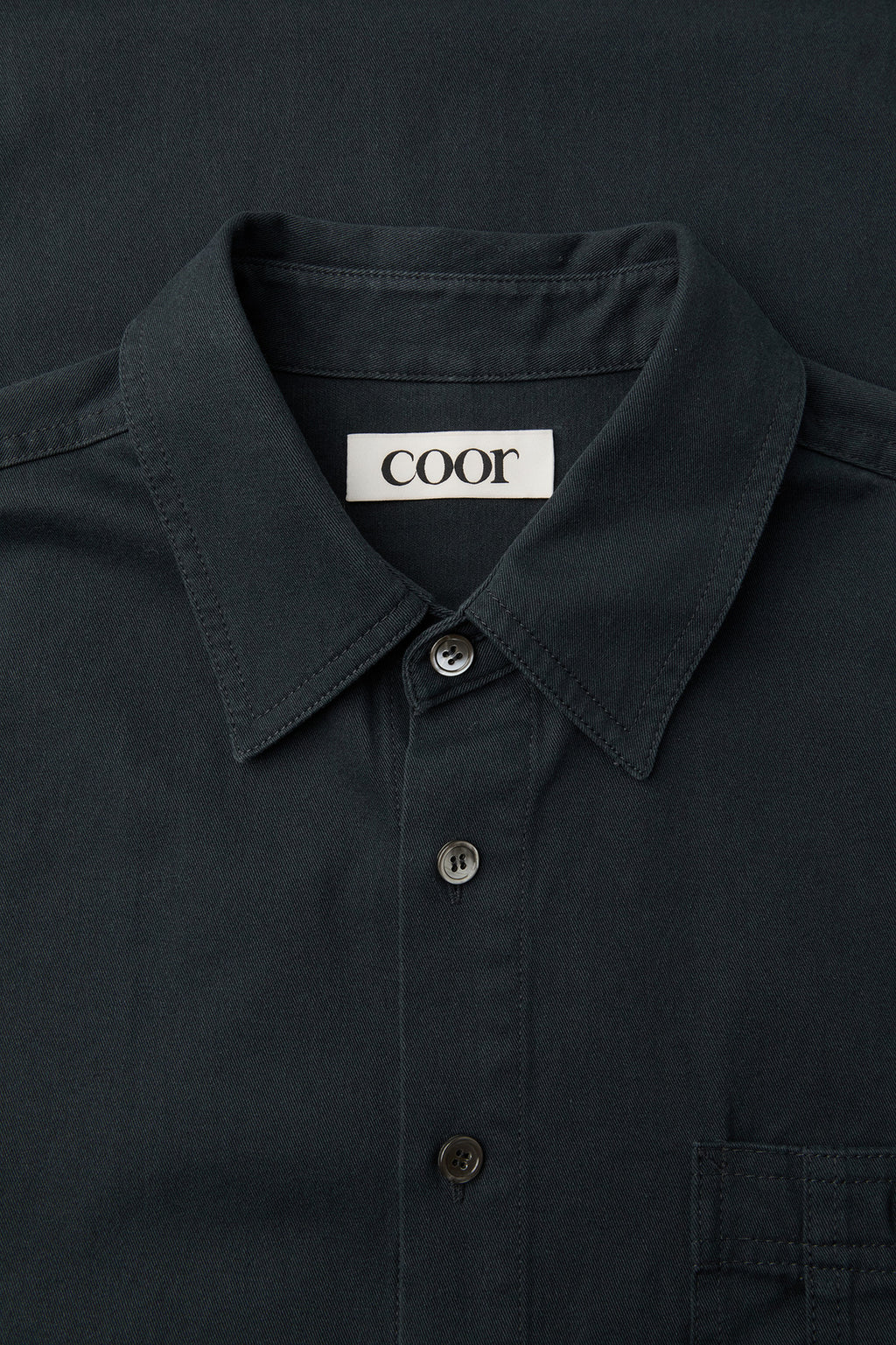Coor - Single Pocket Washed Cotton Shirt (Dark Navy) product image 5 | TRAB K-Fashion Australia