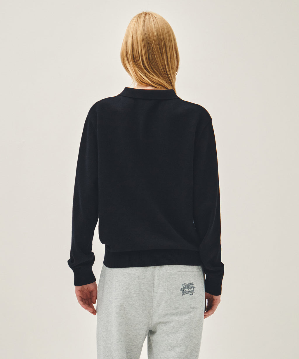 Marithe & Francois Girbaud - Small Classic Logo Collar Knit (Dark Navy) product image 3 | TRAB K-Fashion Australia