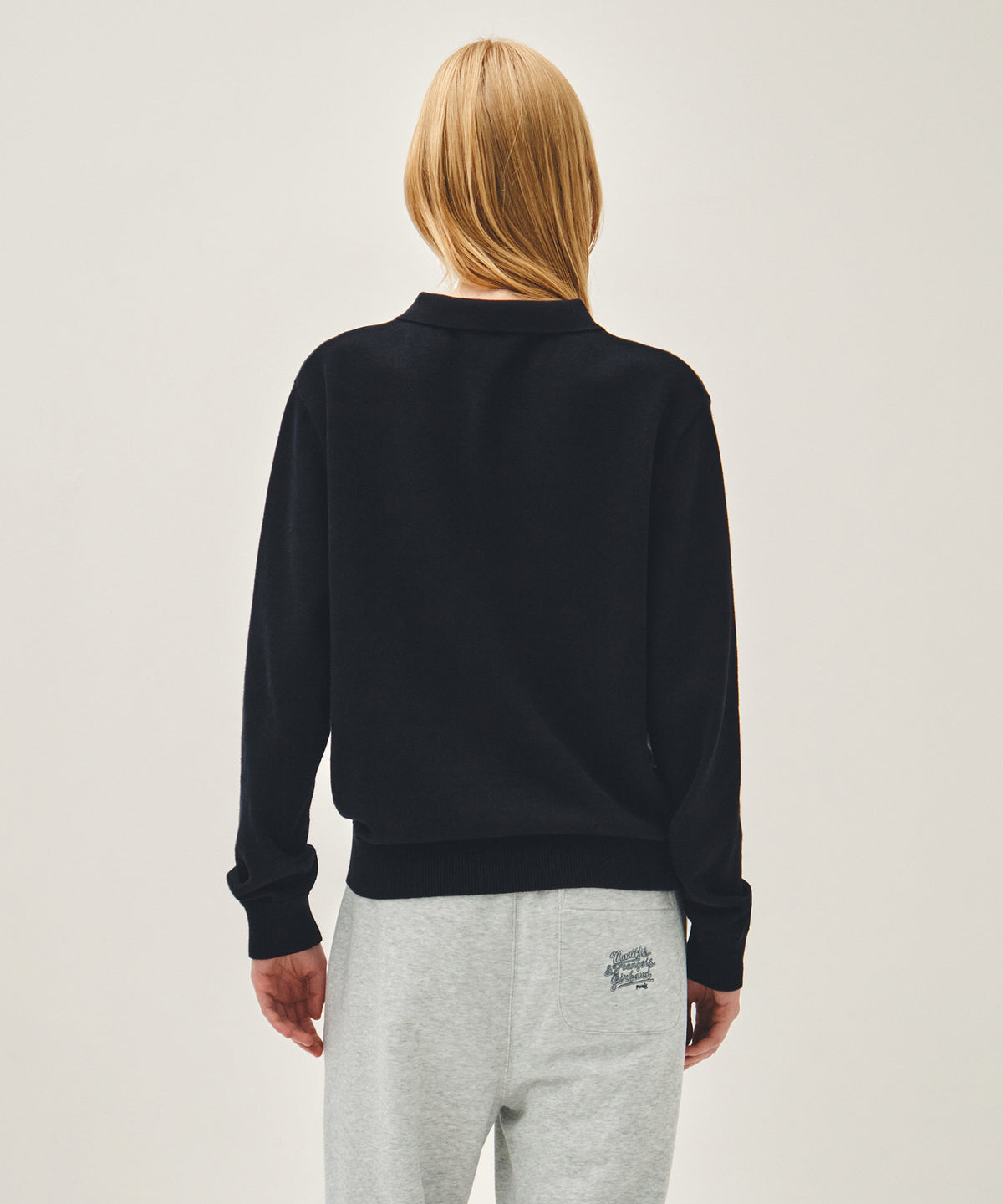 Marithe & Francois Girbaud - Small Classic Logo Collar Knit (Dark Navy) product image 3 | TRAB K-Fashion Australia