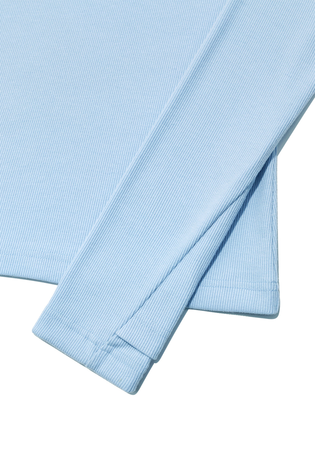 Matin Kim - Finger Hole Logo Printing Top (Light Blue) product image 4 | TRAB K-Fashion Australia