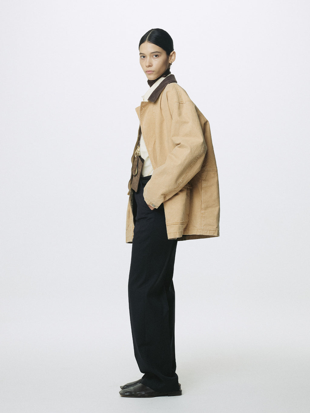 Tonywack - Garment Washed Barn Jacket (Faded Beige) product image 2 | TRAB K-Fashion Australia