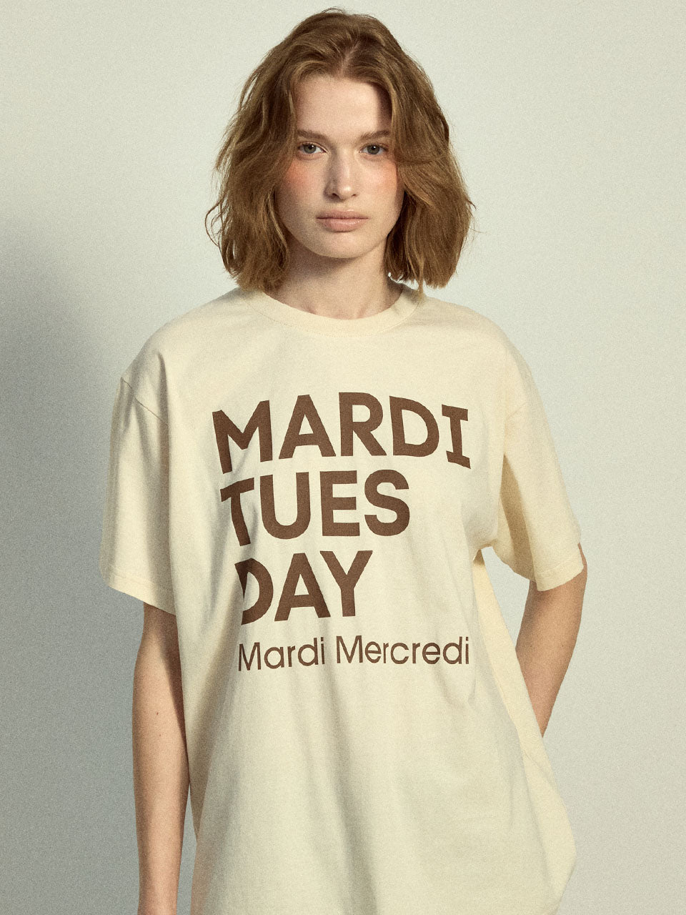 Mardi Mercredi - Tshirt Du Mardi (Butter Brown) product image 1 | TRAB K-Fashion Australia