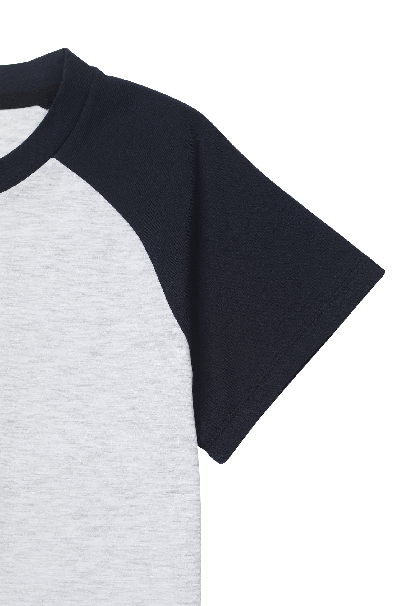 Deinet - Raglan Slim T-Shirt (Melange White) product image 12 | TRAB K-Fashion Australia