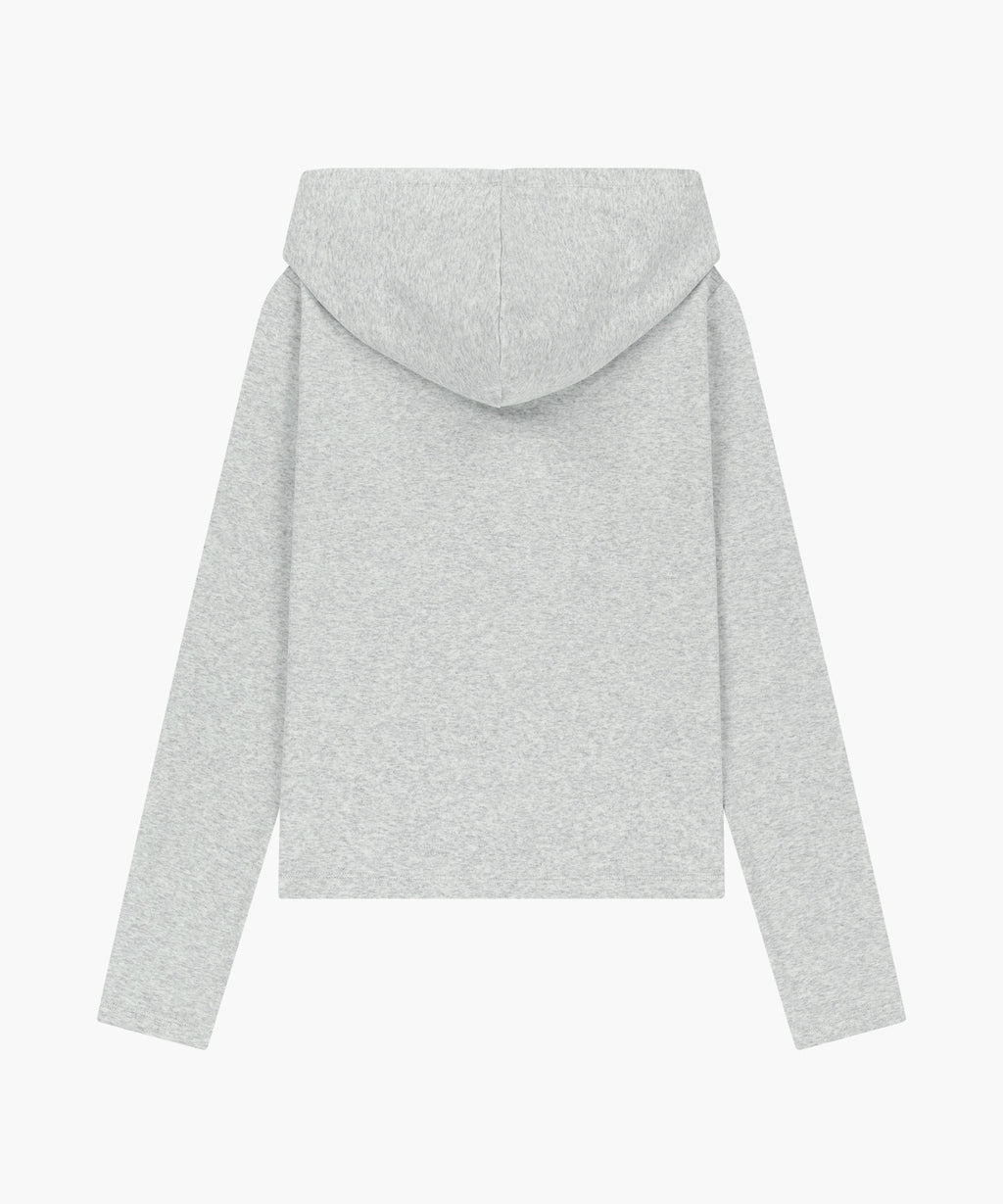 Marithe & Francois Girbaud - Basic Hoodie Long Sleeve (Light Heather Gray) product image 6 | TRAB K-Fashion Australia