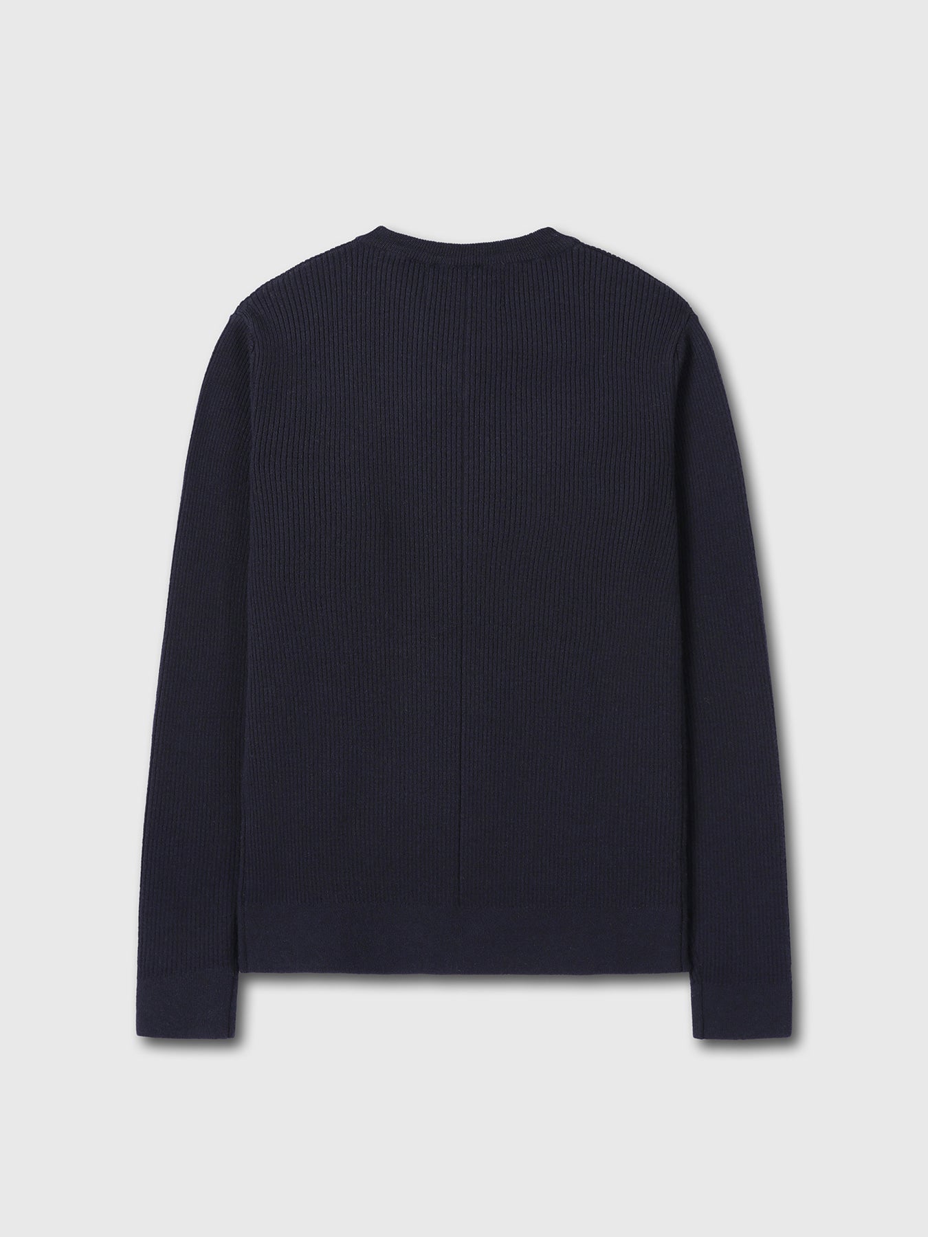 Tonywack - Super Fine Wool Ribbed V-Neck Sweater (Navy) product image 8 | TRAB K-Fashion Australia