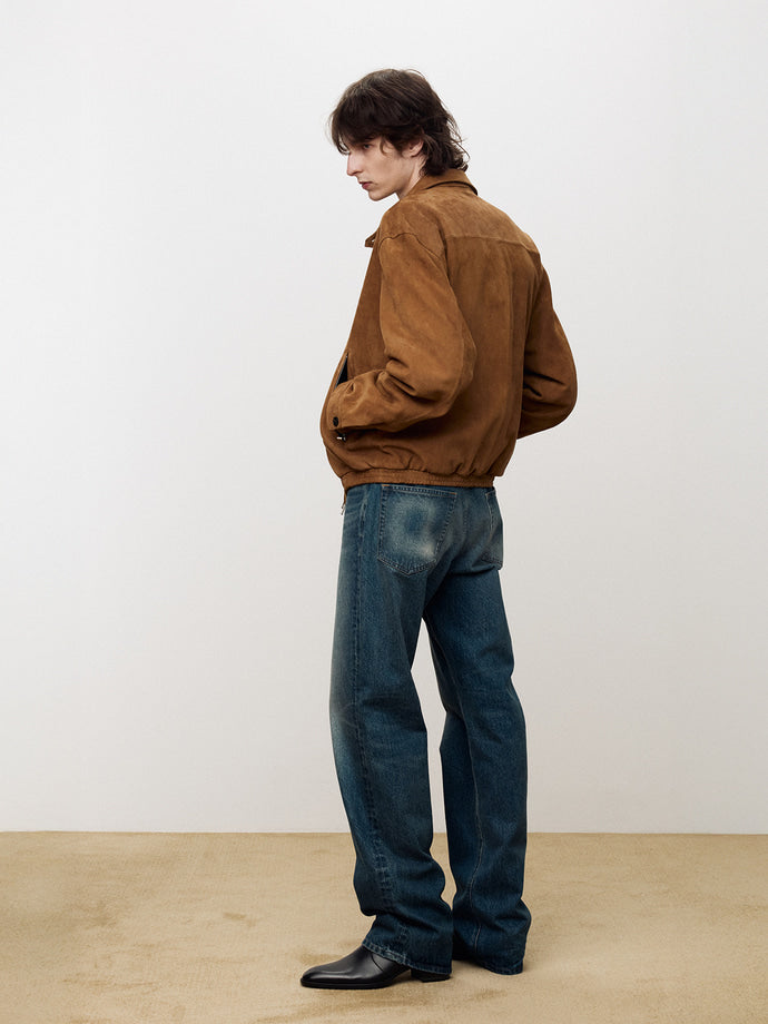 Tonywack - Goat Suede Blouson Jacket (Camel) product image 3 | TRAB K-Fashion Australia