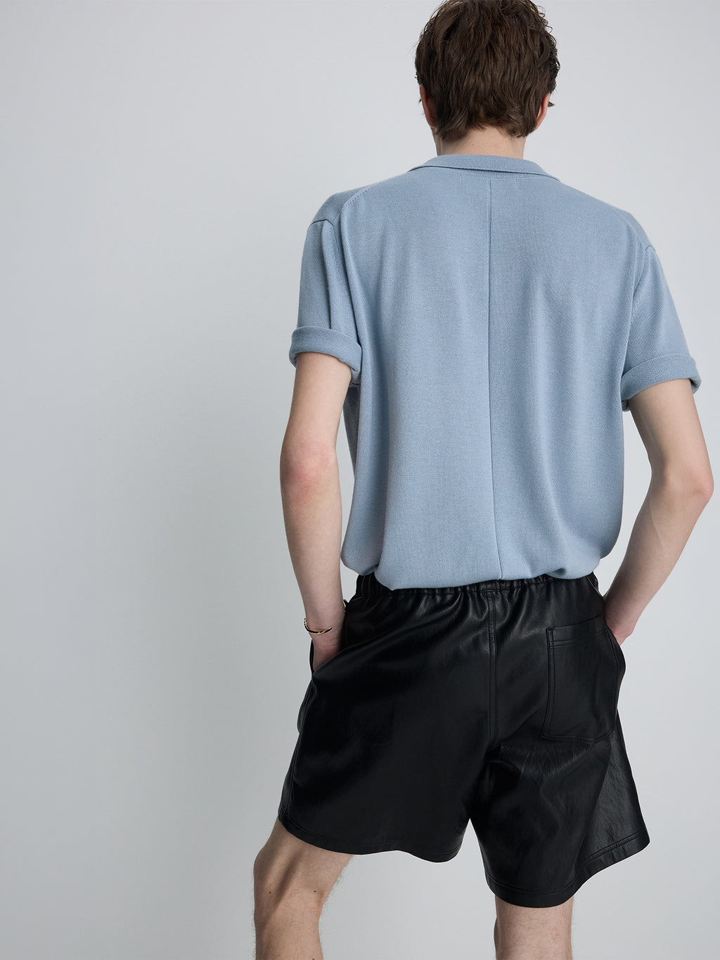 Tonywack - Silk Cashmere Open Collar Knit (Sky Blue) product image 6 | TRAB K-Fashion Australia