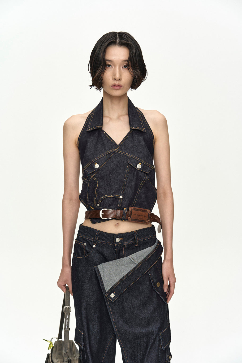 Andersson Bell - Rigid Turnover Cargo Jeans (Indigo) product image 3 | TRAB K-Fashion Australia